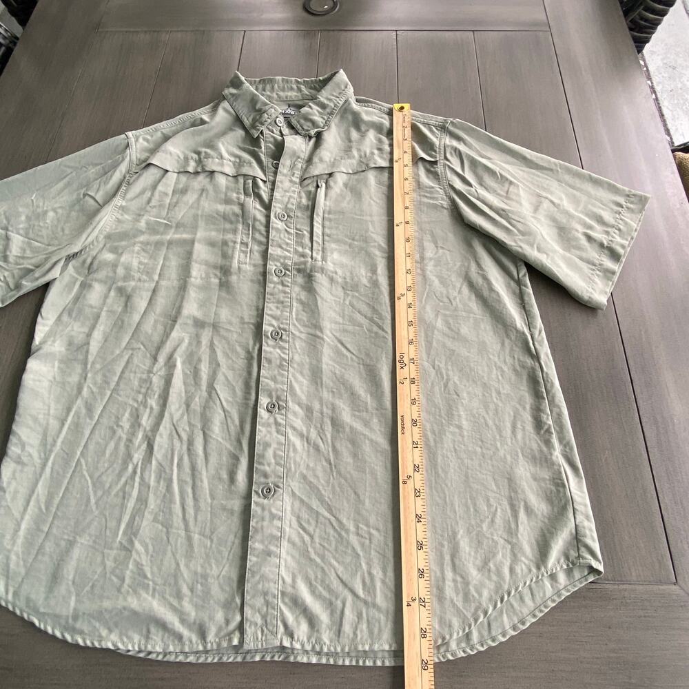 Habit Men’s Outdoor Shirt • Large • Green • Vented Mesh • UPF • Short Sleeve - Picture 2 of 7